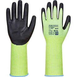 Portwest - Gants Coupe Verte Longue Poignet Vert/Noir m - Taille 8