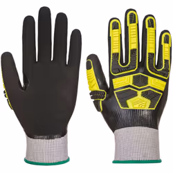 Tricot jauge 18 pour une dextérité maximum. La conception innovante en TPR combinée à une doublure anti-coupure niveau D en f ...