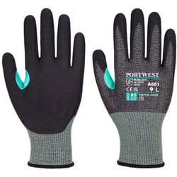 Gant en mousse nitrile anti coupure excellente adhérence réfléchissant Portwest VHR18 Noir 10