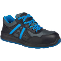 Portwest - Chaussures de sécurité basses Mersey Trainer S1P Noir/Bleu 42