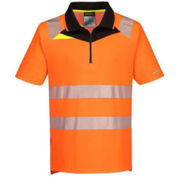 Dx4 Polo Haute Visibilité Mc - m - Orange/noir Portwest