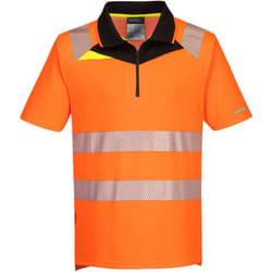 Dx4 Polo Haute Visibilité Mc - s - Orange/noir Portwest