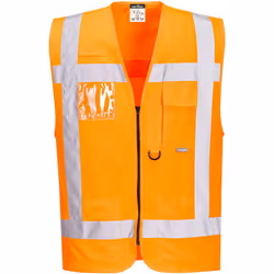 poche stylo et téléphone. La bande réfléchissante de ce gilet traffic au style populaire est en configuration RWS pour une vi ...