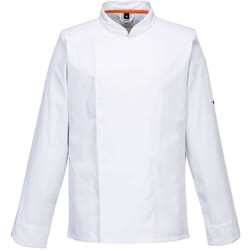 Veste De Cuisine Manches Longues Stretch Mesh Air Pro - m - Blanc Portwest