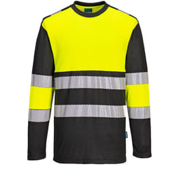 Portwest - PW3 T-Shirt Hi-Vis Classe 1 l/s - xl - Jaune/Noir