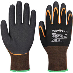 Portwest - Gant Grip 15 Nitrile double paume Noir/Orange m - Taille 8