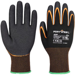 Portwest - Gant Grip 15 Nitrile double paume Noir/Orange xl - Taille 10
