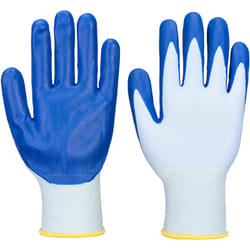 Portwest - Gant fd Grip 15 Nitrile Bleu/Blanc l - Taille 9
