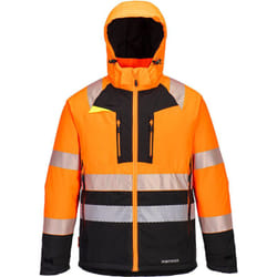 Portwest - parka d'hiver dx4 hi-vis class 2 - taille m - orange/noir