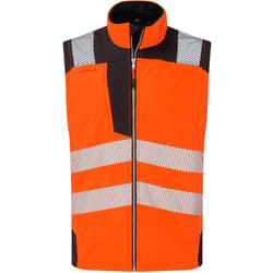 Portwest - softshell sans manches hi-vis (3 couches) - taille 4xl - orange/noir