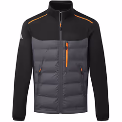 Poignets élastiqués pour un ajustement sûr. La veste Hybrid Baffle Jacket incorpore un design ergonomique pour équilibrer l'i ...