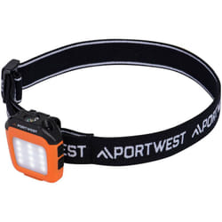 Lampe de casquette LED multifonction rechargeable par USB Orange/Noir