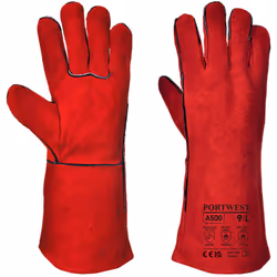 Gant de soudage en cuir croûte de bovin robuste de 14 pouces (36cm) offrant une protection contre une gamme de tâches liées à ...