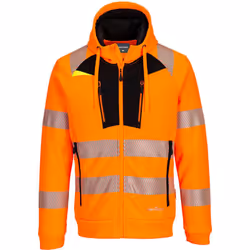 6 poches pour plus de rangement. Le sweat-shirt zippé à col cheminée DX4 Hi-Vis est innovant et technique avec un tissu molle ...
