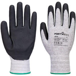 Portwest - Lot de 12 paires de gants Grip 13 nitrile Gris/Noir l - Taille 9