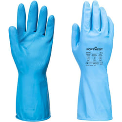 Lot de 12 paires de gants fd Chimique b en nitrile Bleu s - Taille 7