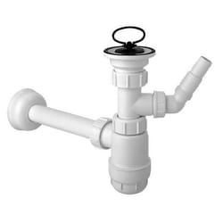 Siphon dévier - Mcalpine - HC1LWM - Bouteille - DN32 - Acier inoxydable et blanc