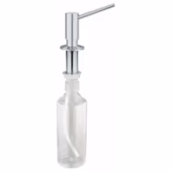 Distributeur de savon couleur inox capacité 500 ml remplissage supérieur pour diamètre de trou de 28 - 35 mm diamètre de la b ...