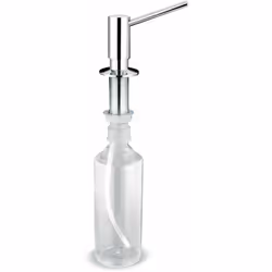 Distributeur de savon couleur chrome remplissage supérieur volume 500 ml pour diamètre de trou de 28 - 35 mm diamètre de la b ...