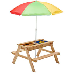 Surfside sable eau table de pique-nique avec parasol - Plum