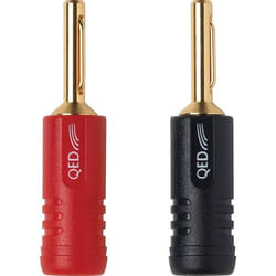Connecteurs Banane - QED - Screwloc 1880 - Lot de 4 - 2 Rouges / 2 Noires