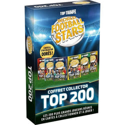 Top Trumps World Football Stars TOP 200 - Pack collector - Jeu de société - WINNING MOVES - 1 joueur ou plus - Dès 6 ans