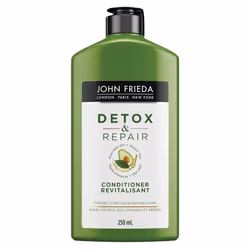 JOHN FRIEDA Detox & Repair, Femmes, Cheveux abimés, Cheveux secs, Nourrissant, Brillant, Lissage, 250 ml, Bouteille, Aqua ...