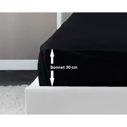 Drap-housse Lovely Home 100% Coton 140x190x30 Cm Noir