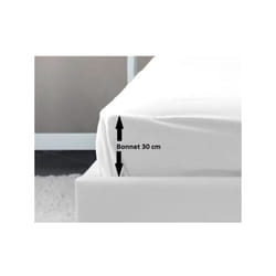 Les Tendances - lovely home drap housse 100% coton 140X190X30 cm blanc HP61273