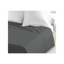 Les Tendances - lovely home Drap Plat 100% coton 240x300 cm gris fonce