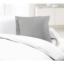 Lovely Home Lot De 2 Taies Doreillers 100% Coton 63x63 Cm - Gris Clair