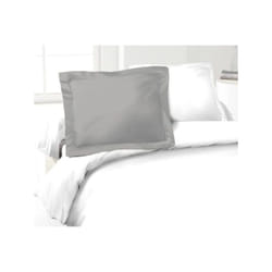 LOVELY HOME Lot de 2 Taies d'Oreillers 100% coton 50x70 cm - Gris clair