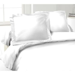 Lovely Home Lot De 2 Taies D'Oreillers 100% Coton 50x70 Cm - Blanc