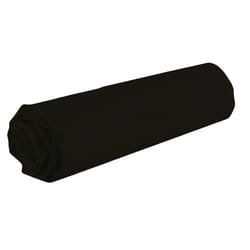 Drap housse uni 100% coton - Bonnet 25cm - Noir - 90x190 cm - Noir