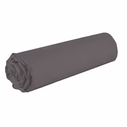 Drap housse uni 100% coton - Bonnet 25cm - Noir - 90x190 cm - Noir