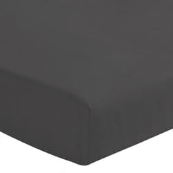 Drap housse 100% Coton 57 fils Anthracite Taille 160 x 200 cm - 160 x 200 cm