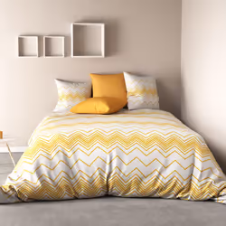 Parure de couette coton West Wide - PD6619-240-jaune