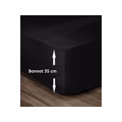 LOVELY HOME Drap Housse 100% Coton 54 Fils avec bonnet de 35cm, spécialement conçu pour s'adapter aux matelas tres épais - Co ...