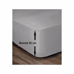 LOVELY HOME Drap Housse 100% Coton 54 Fils avec bonnet de 35cm, spécialement conçu pour s'adapter aux matelas tres épais - Co ...