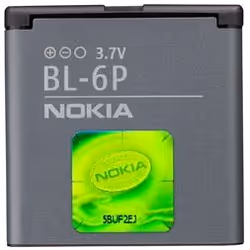 Nokia BL-6P, Batterie, Gris, Lithium-Ion (Li-Ion), 830 mAh, 3,7 V, Nokia 6500 classic/7900 Crystal Prism/7900 Prism