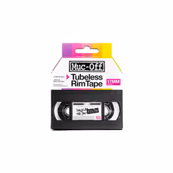 Muc-Off Rim Tape, Rustine de réparation, Pneu tubeless, Rose, Translucide, 17 mm, Boîte