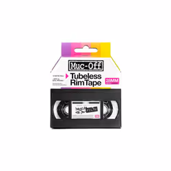 Muc-Off Rim Tape, Rustine de réparation, Pneu tubeless, Rose, Translucide, 28 mm, Boîte