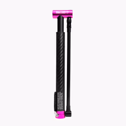 Muc-Off AirMach Carbon, Pompe à pied, Vélo, Noir, Poignée en T, 8,96 bar, Aluminium