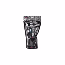 Muc-Off 3x Premium Brush Kit, Outil de nettoyage, Kit de brossage de bicyclette, Universel, Noir, 3 pièce(s)