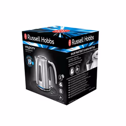 Russell Hobbs 23940-70 bouilloire 1,7 L 2400 W Noir, Acier inoxydable