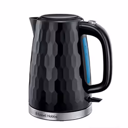 Russell Hobbs Honeycomb Black Kettle, 1,7 L, 2400 W, Noir, Plastique, Acier inoxydable, Indicateur de niveau d'eau, Arrêt de  ...