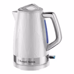 Russell Hobbs 28080-70, 1,7 L, 2400 W, Acier inoxydable, Blanc, Plastique, Indicateur de niveau d'eau, Arrêt de sécurité en c ...
