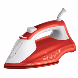 Russell Hobbs Light &amp; Easy 26481-56, Fer à repasser à sec ou à vapeur, Semelle en céramique, 115 g/min, Rouge, Blanc, 35  ...