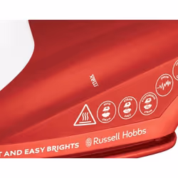 Russell Hobbs Light & Easy 26481-56 Fer à repasser à sec ou à vapeur Semelle en céramique Rouge, Blanc
