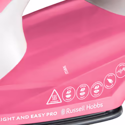 Russell Hobbs 26461-56 fer à repasser Fer à vapeur Semelle en céramique 2600 W Rose, Blanc
